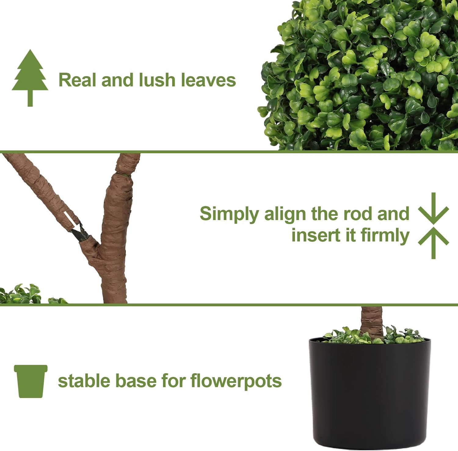 4FT Artificial Boxwood Topiary Tree in Pot, Large Faux Plant for Indoor Outdoor Decor, Patio, Porch, Garden, and Home Decoration