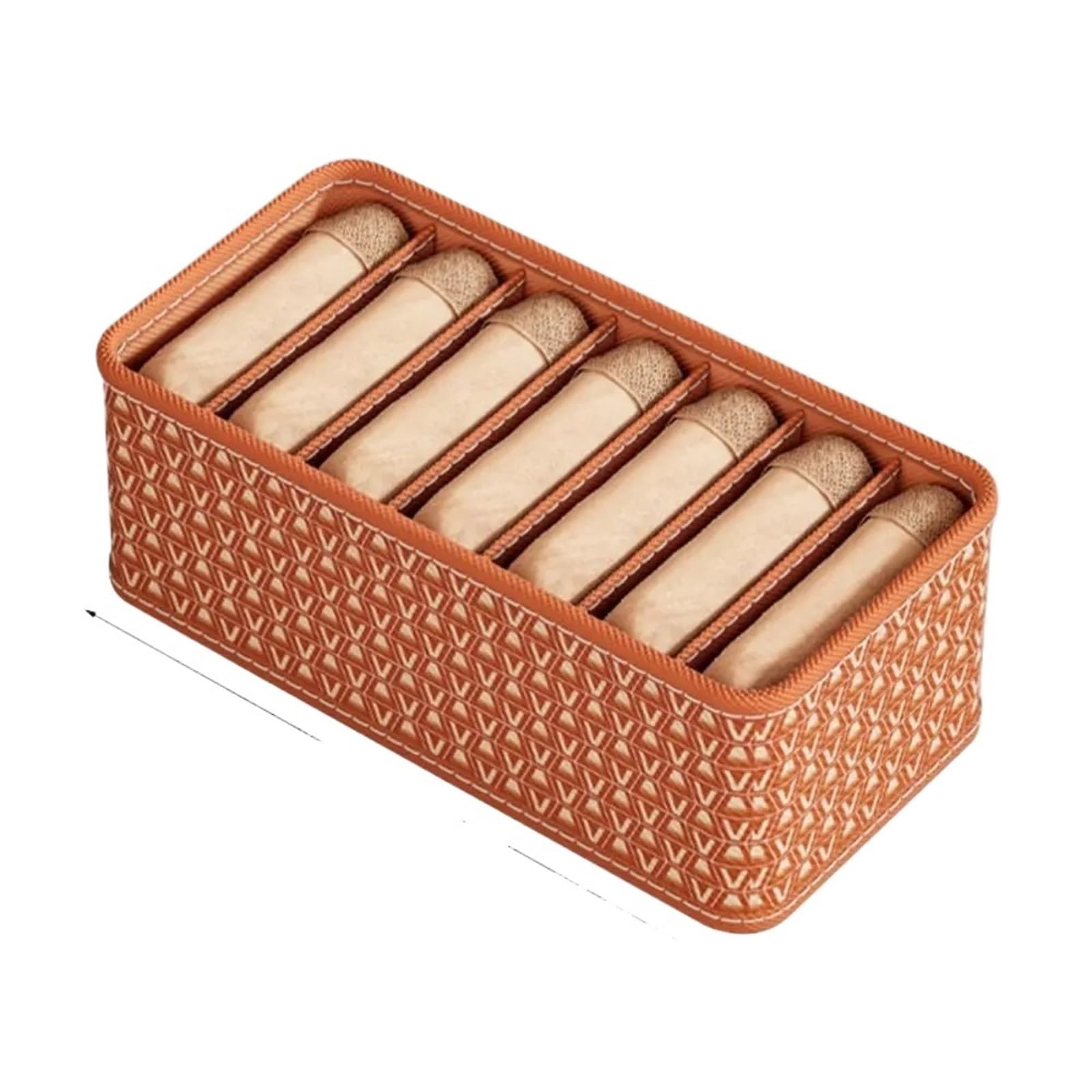 YDYAENIO Underwear Drawer Organiser Underwear Storage Box With Compartments Socks Bra Boxes underwear organiser boxes for wardrobes(Wine red-7 grids)
