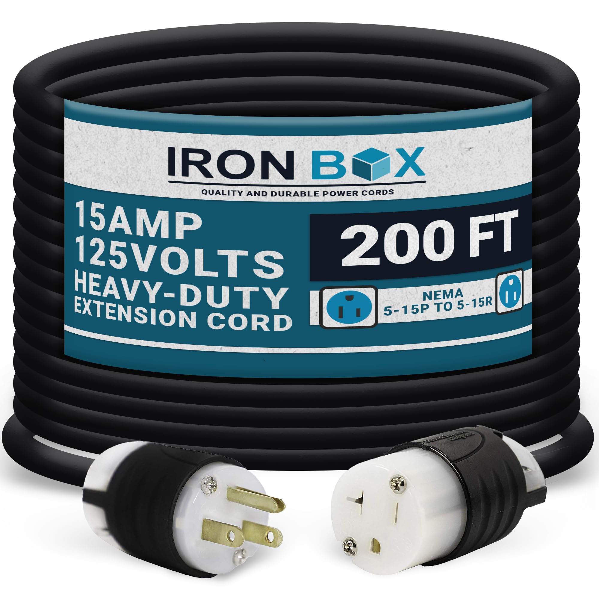 Amazon.com: NEMA 5-15 Extension Power Cord - 200 Foot, 15 Amps