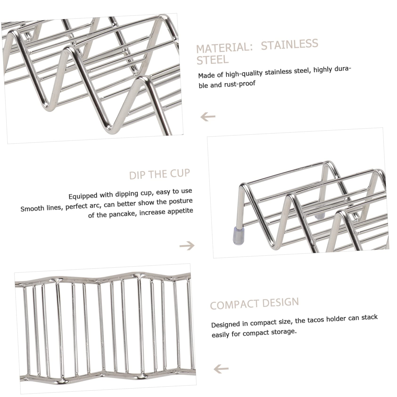 FUNOMOCYA 1pc Pancake Stand Taco Holder Kitchen Display Stand Tortilla Pancakes Taco Plate Mexican Corn Taco Racks Pancake Display Holder Taco Shelf Metal Tray Mexico Crepes Kitchen Utensils