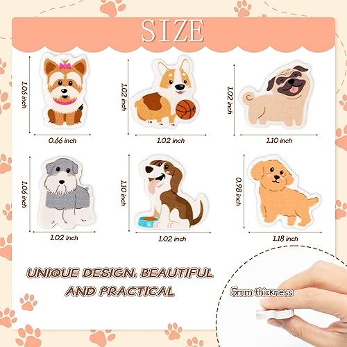 Miniatura 3 de ANGOLIO 60 piezas Borradores de animales para niños - Lindas gomas de perro para lápices, recompensas de aula, mini mascotas de escritorio 3D para