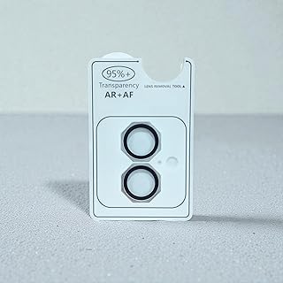 واقي عدسة كاميرا متوافق مع موبايل آيفون 17 بتصميم سداسي مضاد للخدش من الزجاج المقوى والألومنيوم وشفافية واضحة بنسبة 95% مضادة للانعكاس، فضي