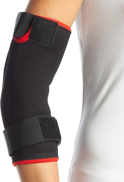 ArmoLine Tennis Elbow Support Brace Gym Epicondylitis Strap Pain Wrap Sleeve Arthritis Sport Arm Guard Golfers Epi Bandage Neoprene Adjustable (S, Right Arm)