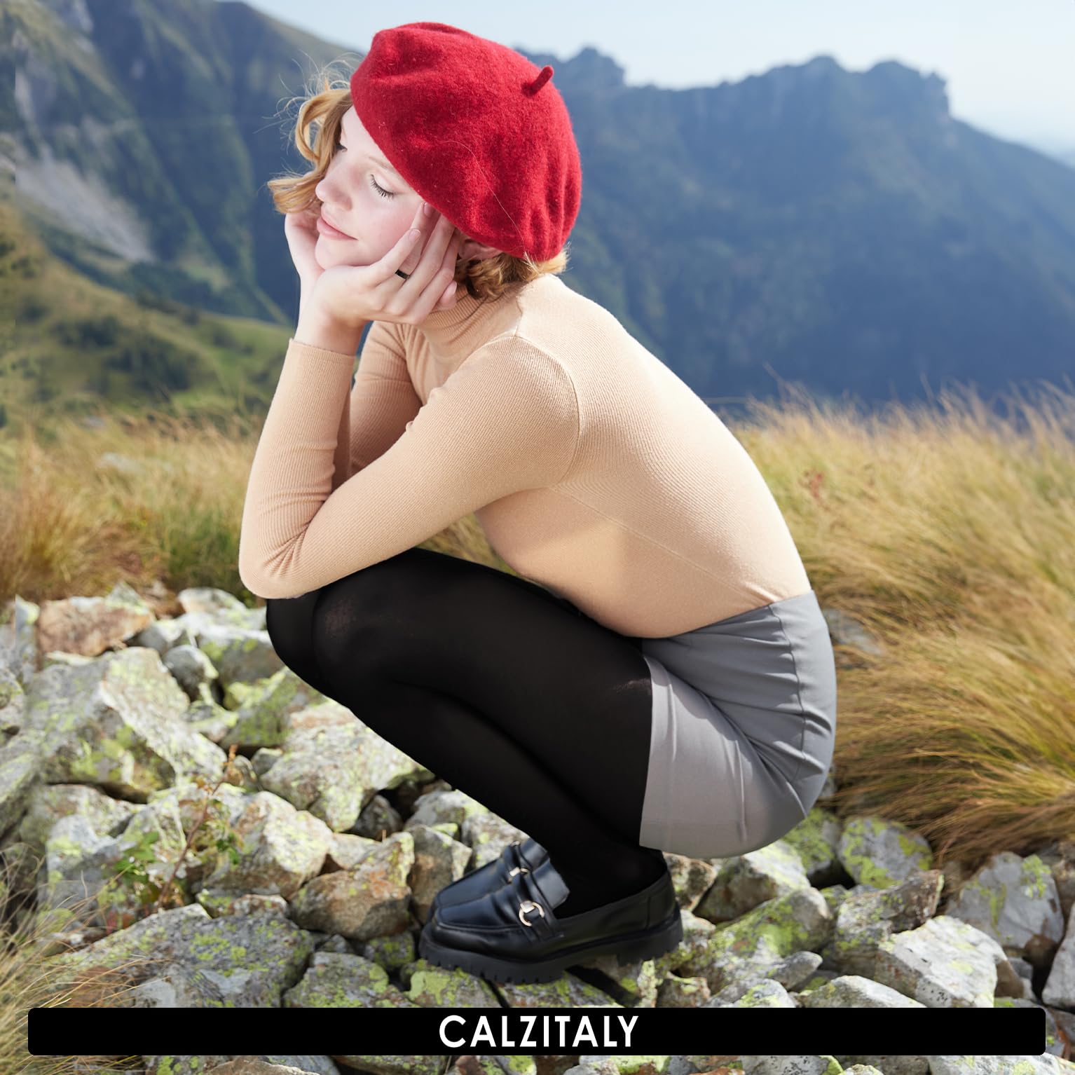 CALZITALY Collant Opaco Lana Donna, Calzamaglia Cashmere, Calze Coprente | 150 Den | S M L XL, XXL, 3XL, 4XL