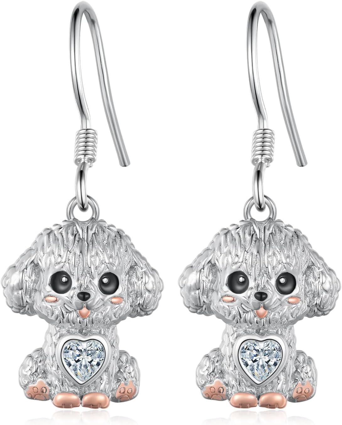 Bichon Frise Earrings 925 Sterling Silver Dog Jewelry Bichon Frise Gifts for Women Dog Lovers