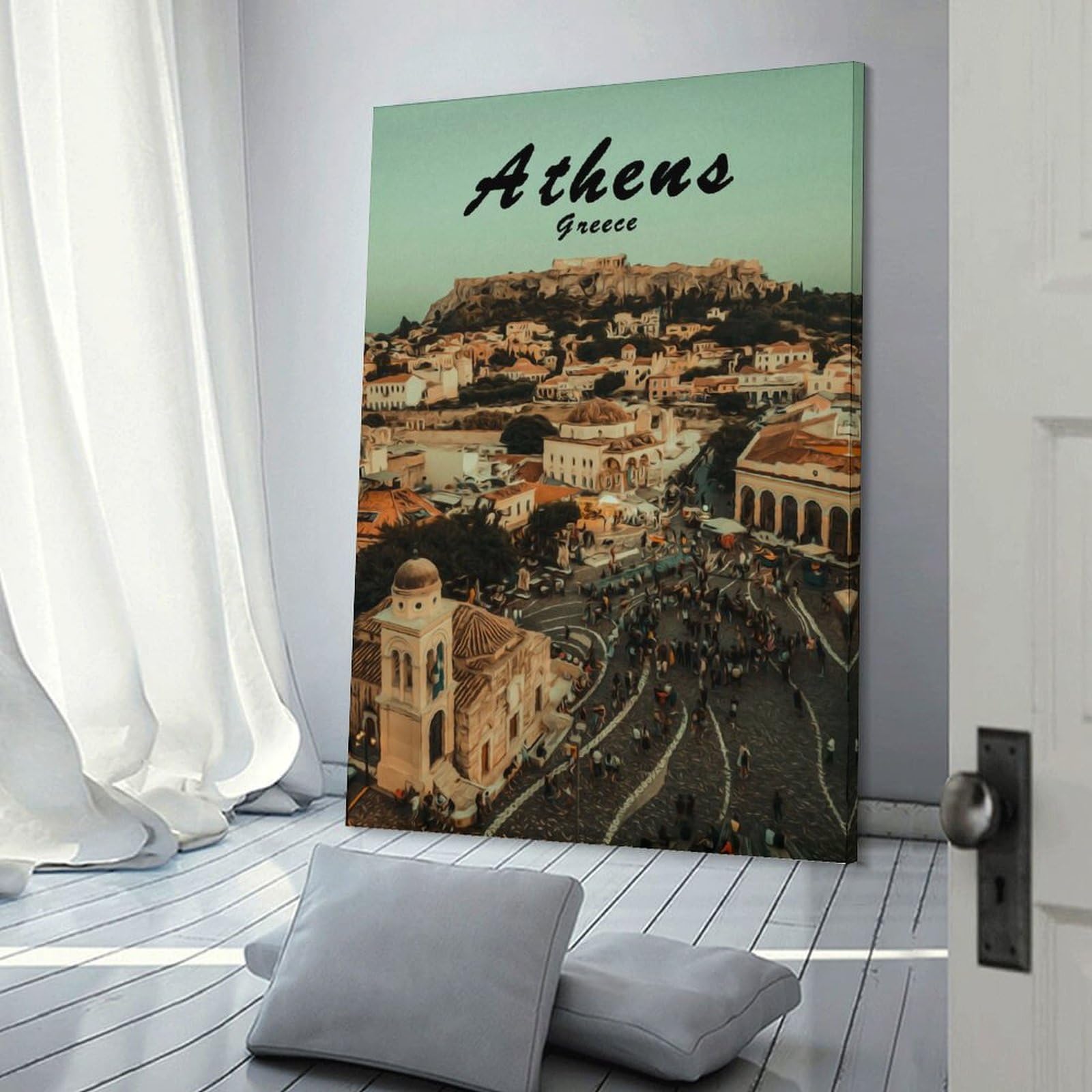 Junmoney Athens(3) Wall Picture Print 20x30inch(50x75cm), for Home Walls, Creative Rooms Or Shared Spaces, Stylish Home Artwork for Focal Walls