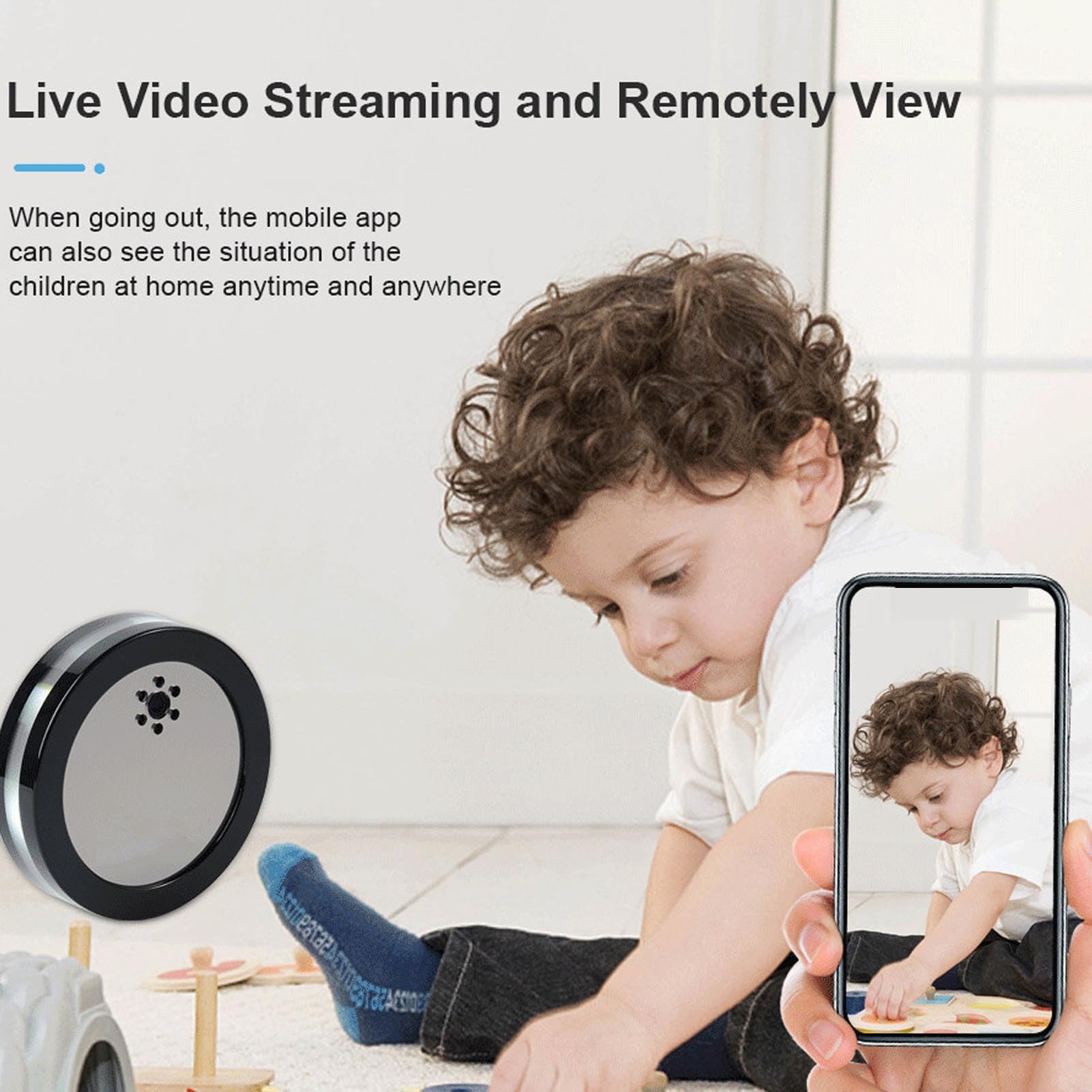 Videocamera WiFi Nascosta 1080P Con Visione Notturna E Rilevamento Movimento - Baby Monitor Per Casa E Ufficio - 3