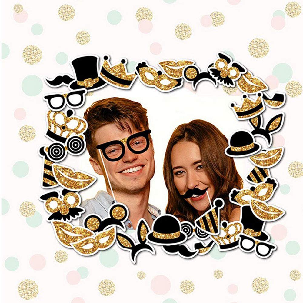 Tiara Corona 30 Anni In Oro Con Cristalli - Accessorio Compleanno '30 & Fabulous' Per Donna - Foto 10