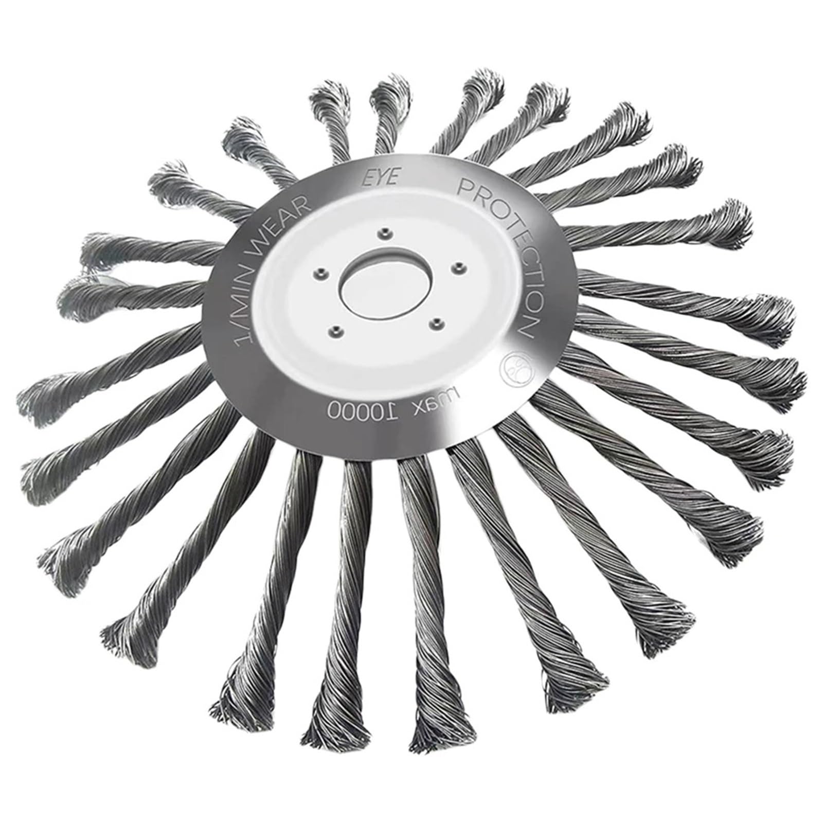 Cabezal de cepillo for desmalezar de alambre de acero de 10 pulgadas | Herramienta universal for eliminar óxido compatible con desbrozadoras y cortacéspedes.
