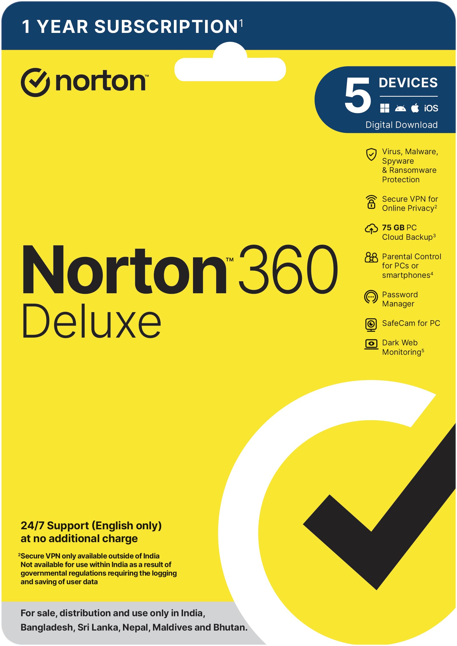 Norton 360 Deluxe |5 Users 1 Year|Total Security for PC, Mac, Android or iOS| Additionally Includes Dark Web Monitoring, Password Manager, PC Cloud Back Up, SafeCam for PC|Email Delivery in 2 Hrs-image-12