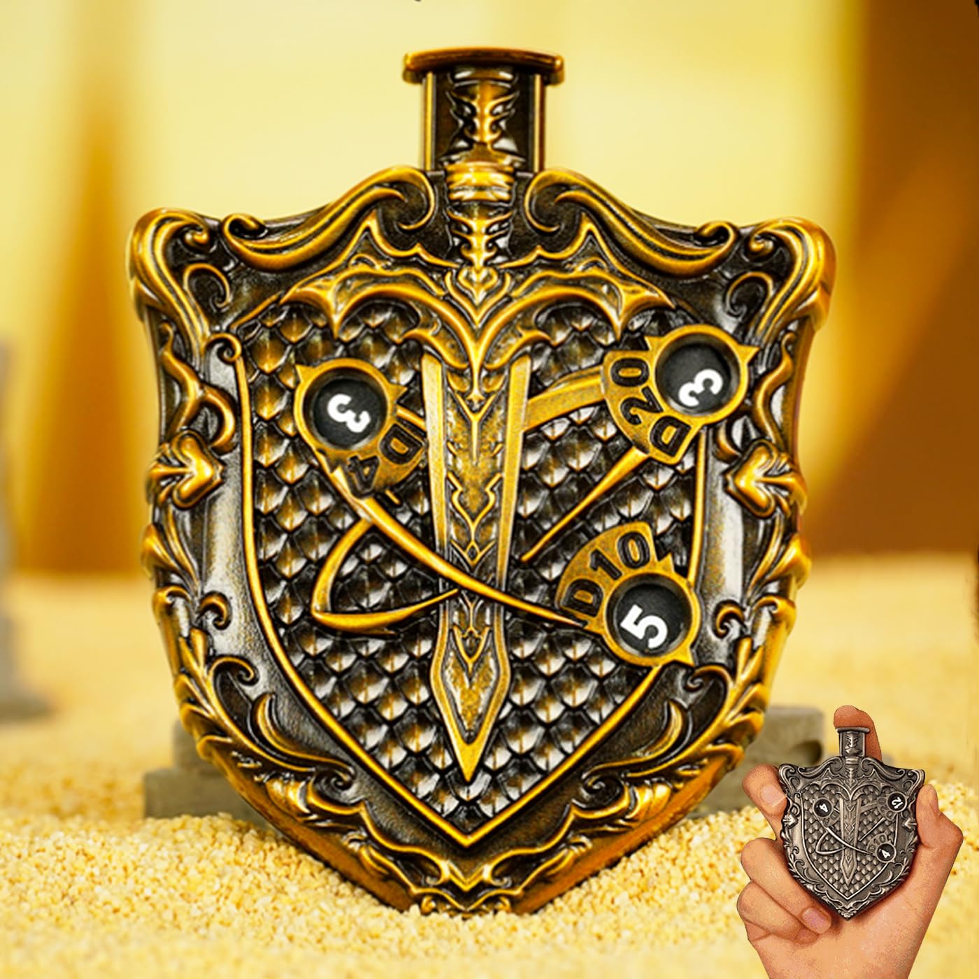 Roulette Dice V3.0 The Final TTRPG Click to Roll Spinning Dice Upgrade for Role Playing Dice DND Dice Sets Press to Roll Balanced and Fair Made from Zinc Alloy Pocket Size Precision Reading — image 1