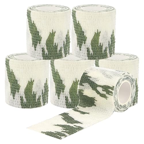 Miniatura 1 de TORMEN Cinta adhesiva de camuflaje, adecuada para deportes, protección impermeable, escopeta de rifle para campamento, caza (camuflaje de nieve, 6