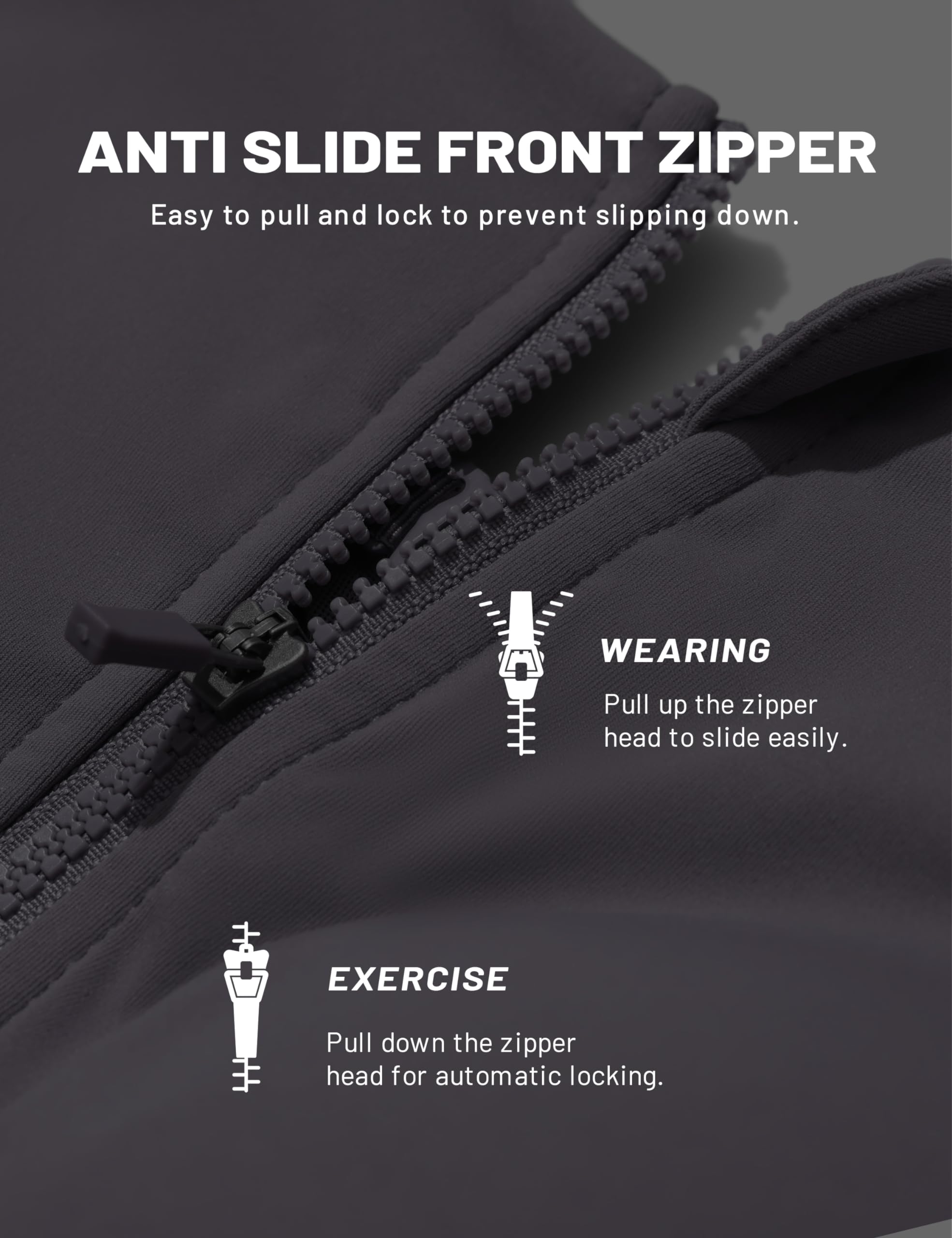 SYROKAN Biustonosz sportowy Criss Cross Back High Neck High Impact Zip Front Wireless Bras z podparciem i podnoszeniem