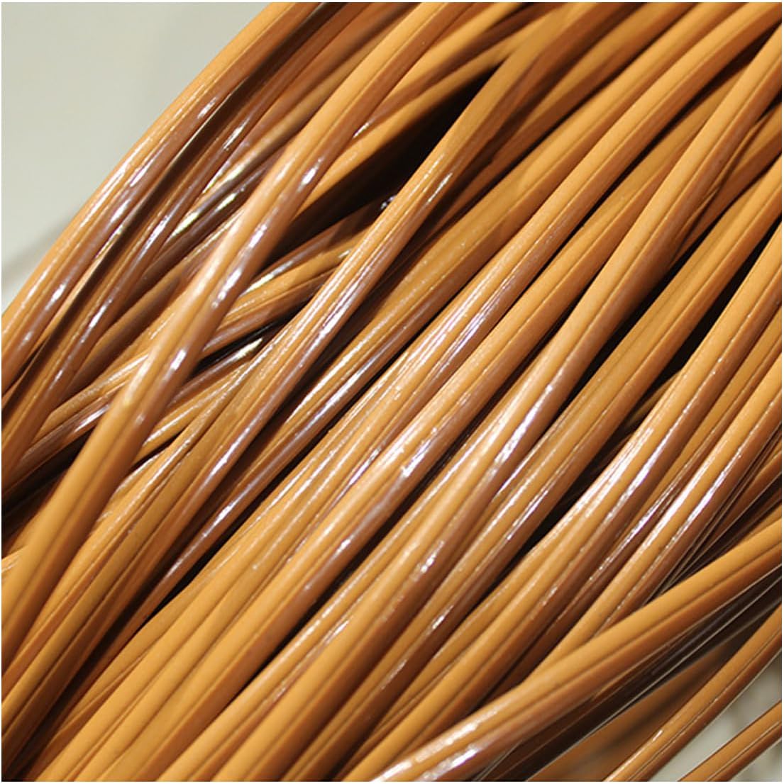 jweemax 4mm Wide PE Rattan Repair Kit, Flat Plastic Wicker Synthetic Rattan Weaving Material Rattan Wrapping Strips for Repair Wicker Furniture, Patio Conversation, Storage Basket, DIY Crafts, 196 FT