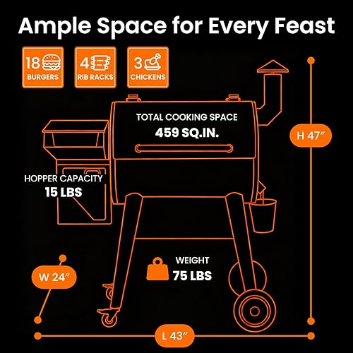 Miniatura 7 de Z GRILLS Ahumador eléctrico de pellets de madera con controlador PID 3.0, temperatura máxima de 450 F, parrilla y ahumador 8 en 1, área de cocción