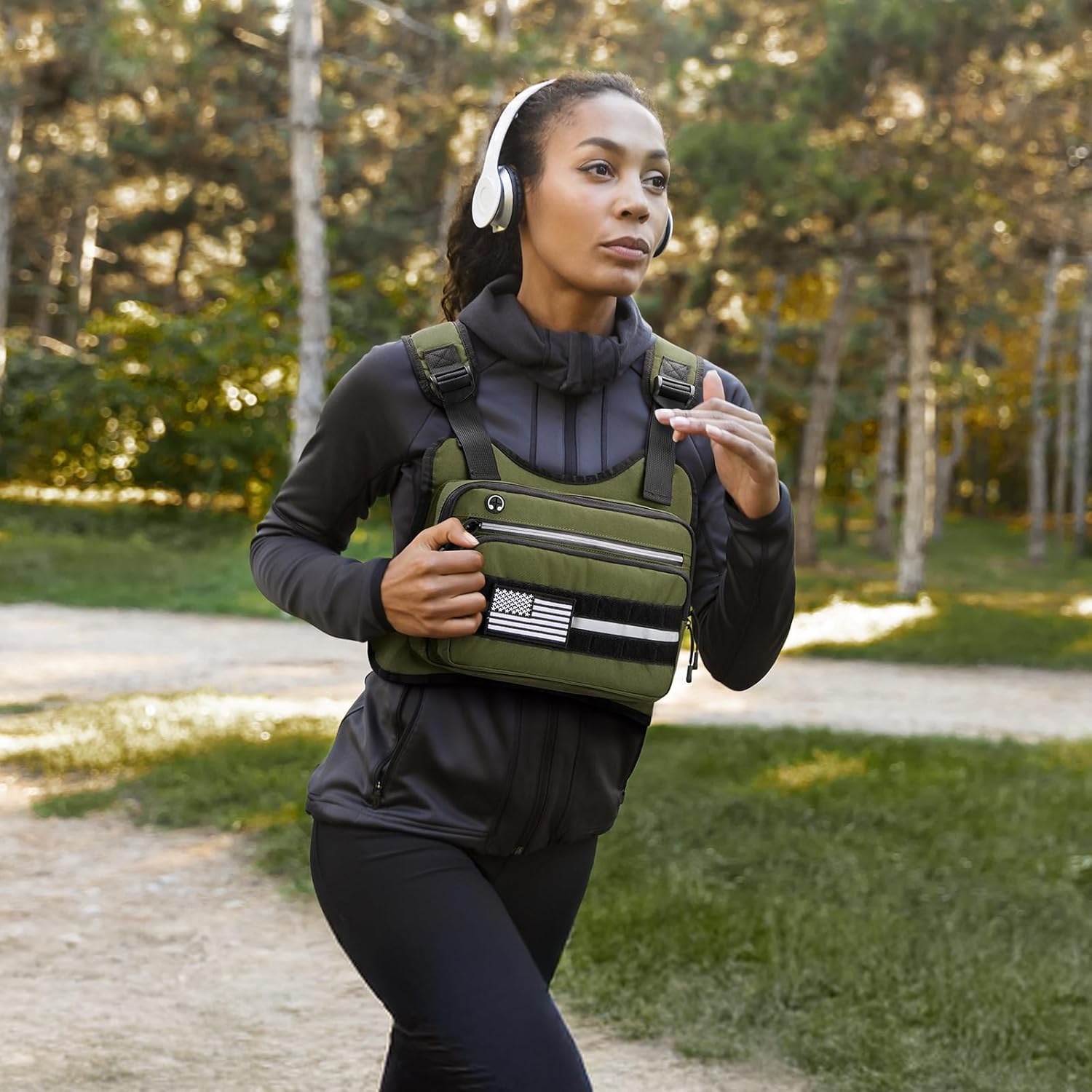 G4Free Tactical Chest Pack, Quick Access Molle Chest Rig, Tactical Vest EDC Bag for Travel, Hiking, Cycling, Running