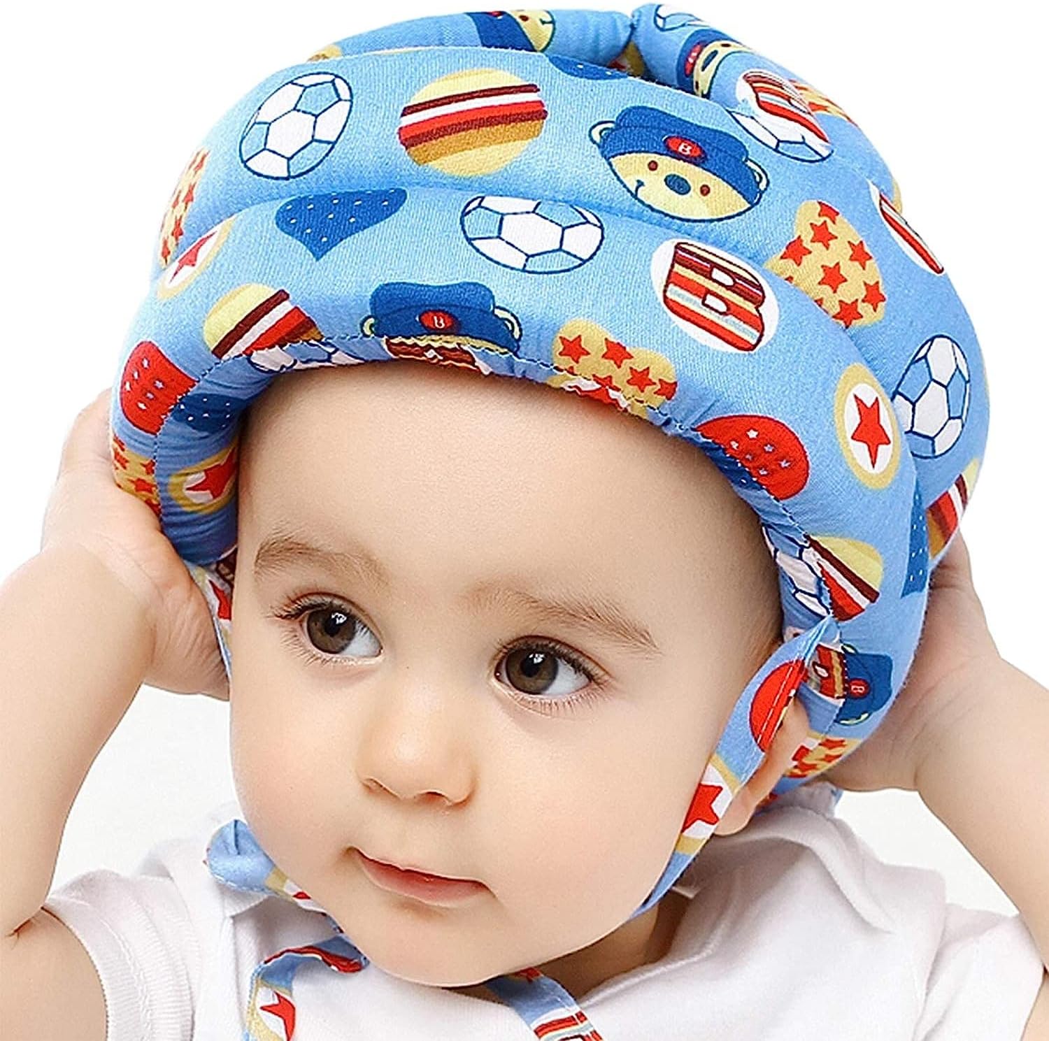 NCBaby Safety Helmet Toddler Children Headguard Infant Head Cushion Protective Harnesses Cap Soft Adjustable Kid Safety Hat Head Protector