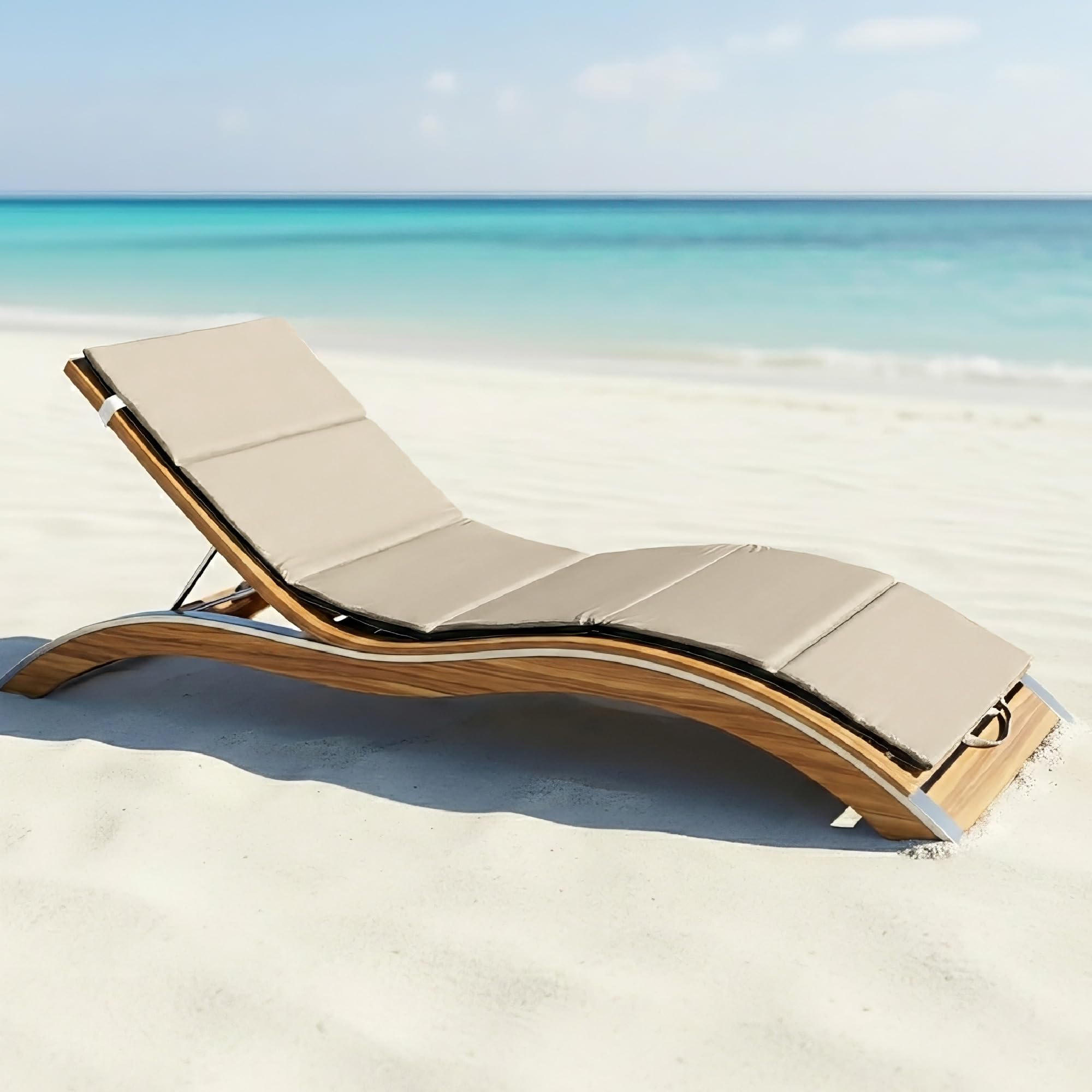 IlGruppone Materassino Lettino Prendisole Mare 58x190 cm Pieghevole Impermeabile con Maniglie – Cuscino Anti Sabbia e Anti umidità per Spiaggia e Piscina - Dove