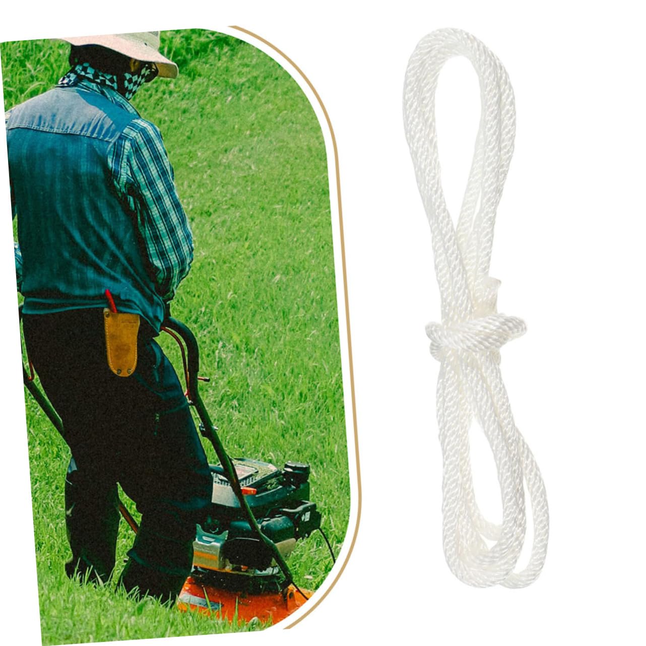 Corde de Démarrage à Rappel 50 Pièces 5mm Nylon Blanc