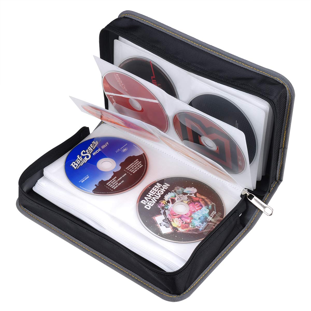 Amazon.co.jp: CDウォレット DVDケース、BEYLEG96 容量DVD収納 DVD CD