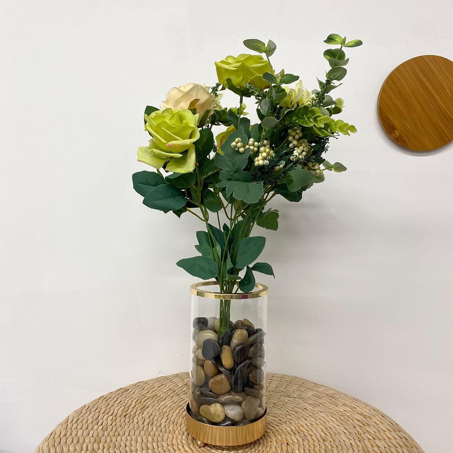 FANTIAN Decorative Polished Pebbles for Plants - Natural Smooth Mixed Color Pebbles Aquarium Gravel, Vase Fillers, Outdoor Decorative Stones and DIY River Rocks (2, Medium) : Garden & Outdoor