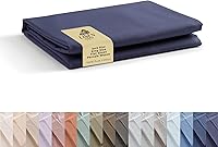 Vista 48 de Sábanas de 100% algodón percal, tamaño King, 1 sábana encimera, ropa de cama fresca, resistente y transpirable, blanco