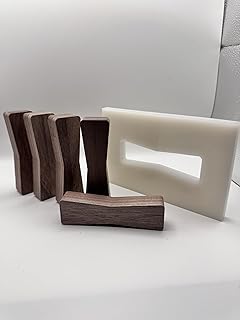 Walnut Bow Tie Inlays with Router Template Set of 5, 4.5x1.25x3/4 inches