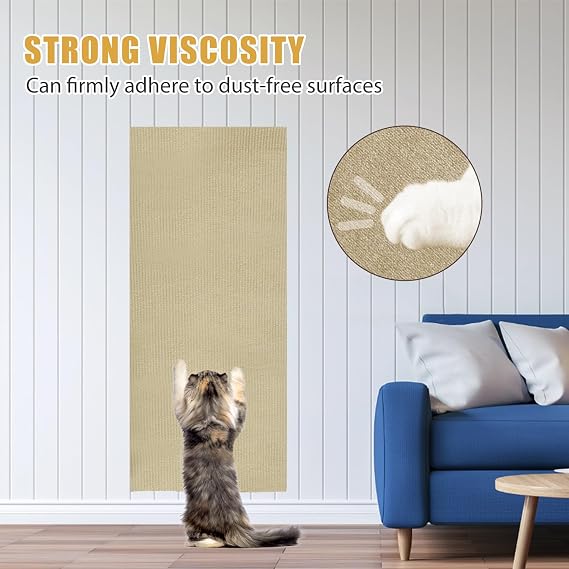 Sofa Scratcher Protector for Cats Wall – 30 x 200 cm, Self-Adhesive Carpet for Cats