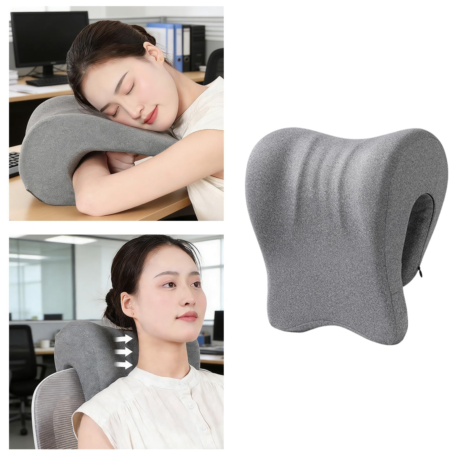 Poggiatesta ergonomico per sedia in memory foam per collo e sonno Cuscino poggiatesta per sedia comfort per dormire e un pisolino