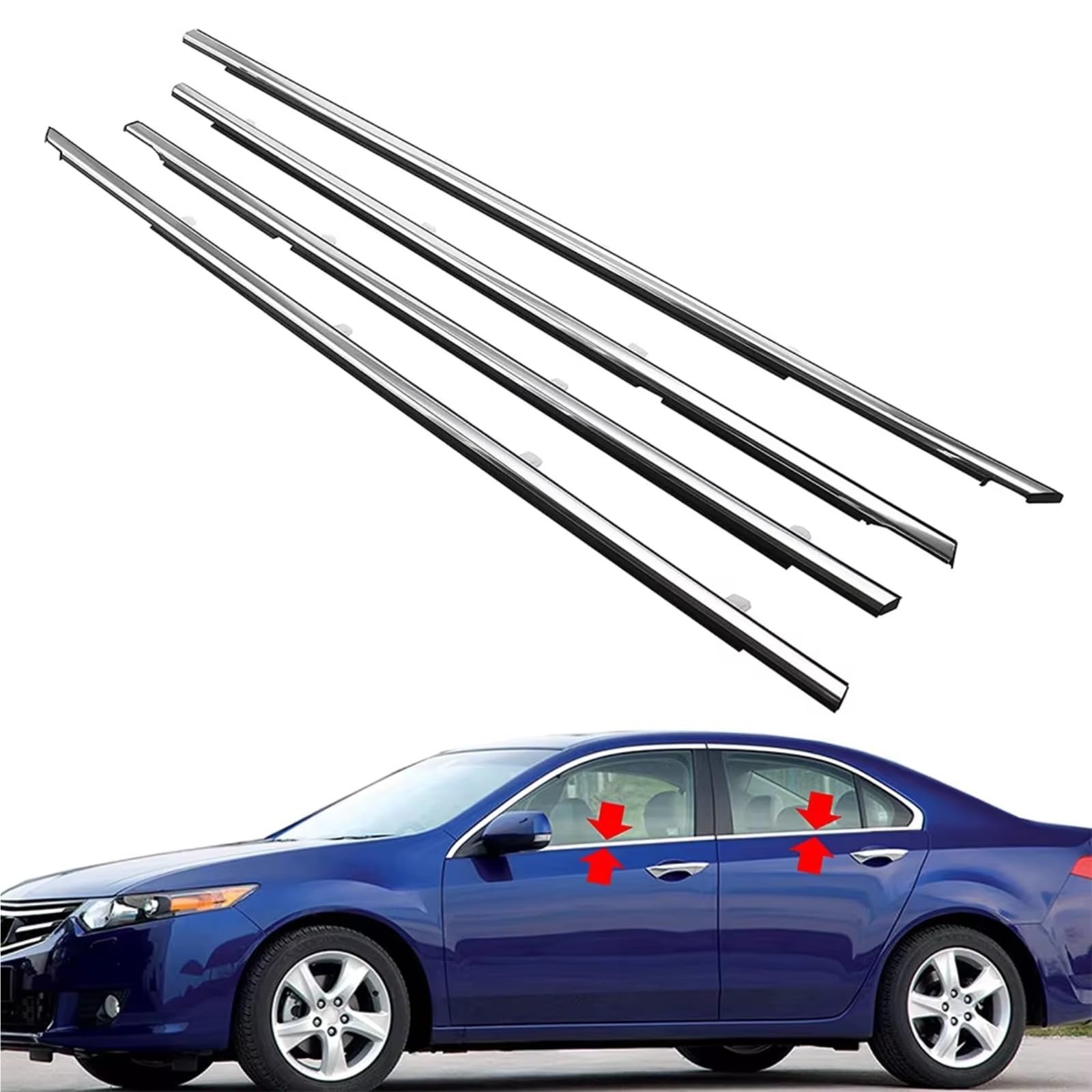 Embellecedor De Burlete Para Ventana Coche Para Accord 2003-2007
