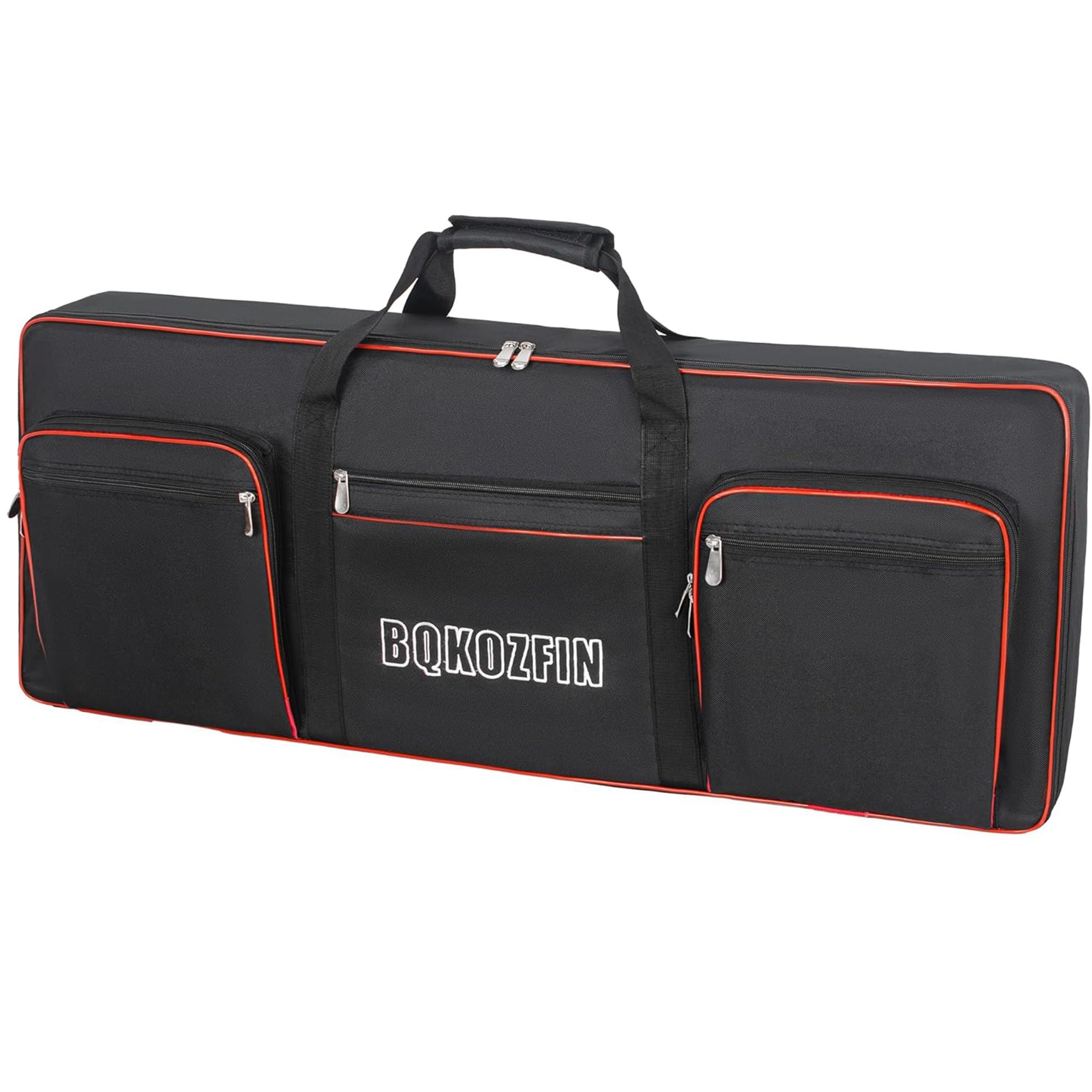 OUUTMEE Housse de protection pour clavier 49 touches – Étui pour clavier – Étui pour clavier Oxford 600D robuste avec rembourrage de 10 mm, poche de rangement avant et deux bretelles – Housse de