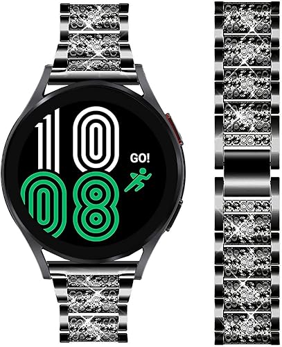 Miniatura 1 de Correas compatibles con Samsung Galaxy Watch 66 Classic  55 ProGalaxy Watch 44 Classic  3 1.614 in  Active 2, correa de repuesto de acero metálico