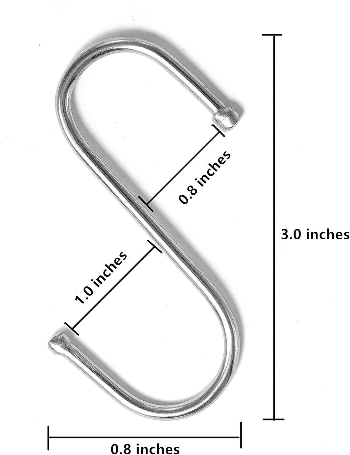 50% оƒƒ Dіѕсоunt BYFU 42 Pack Stainless Steel S Hooks, Heavy Duty S Shaped Hooks for Utensils Clothes Bags Towels Plants (Medium)