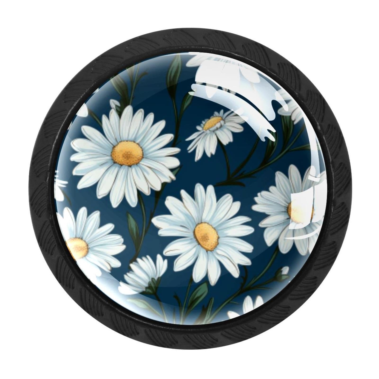 CHENZZZZ 4 Pack Daisy Drawer Knob Cabinet Hardware
