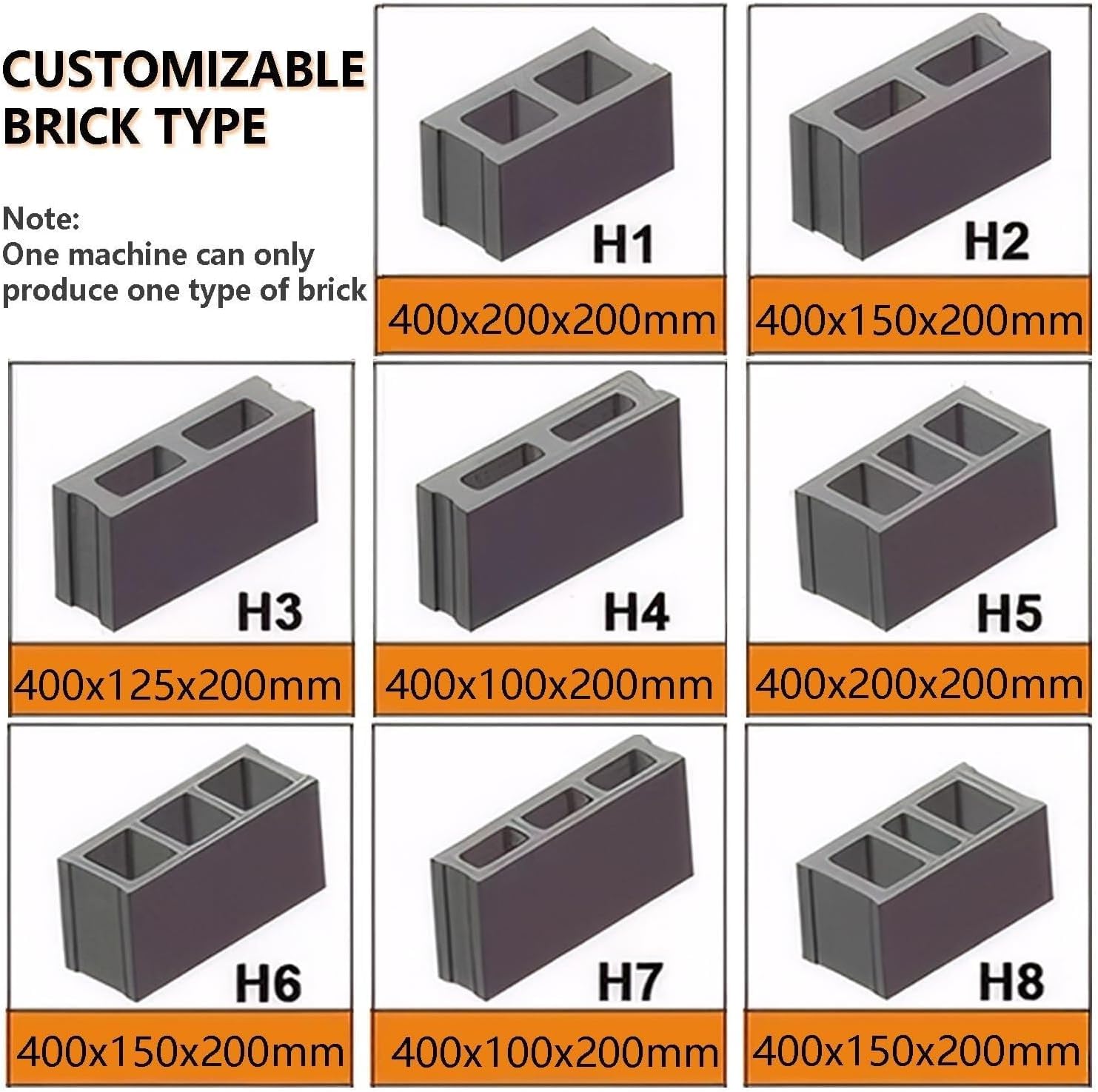 Máquina Formadora De Bloques De Cemento De Alta Presión, Rápida, 30 Ladrillos/Hora, Múltiples Moldes, Ideal para Uso Doméstico, Presión De 23 Kn, Tiempo De Producción Rápido De H1
