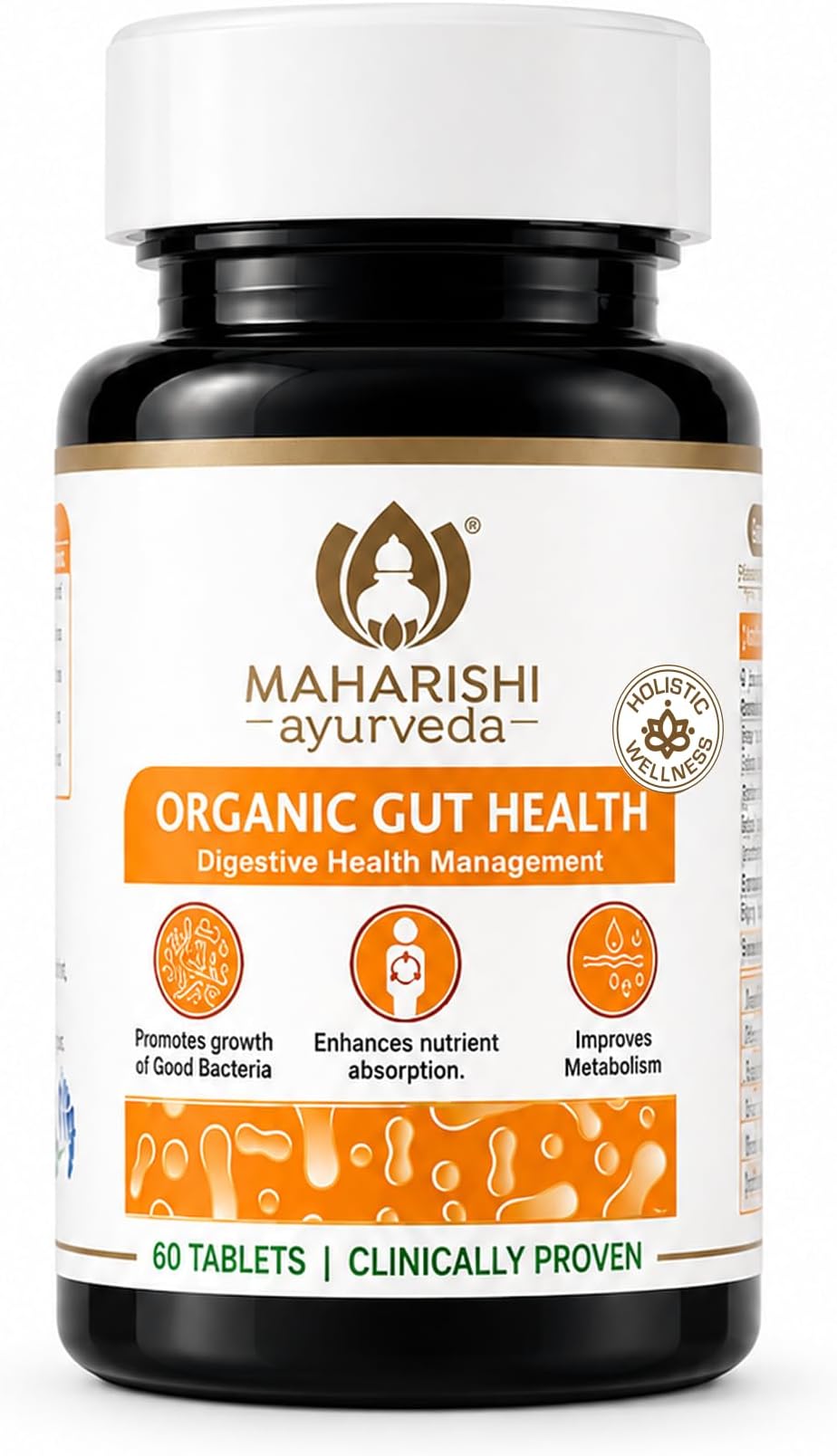 Maharishi Ayurveda Gut Health Tablets - Ayurvedic & Organic | Enhance Nutrient Absorption & Digestion | For Overall Gut Health | 60 Tablets (Pack of 1)
