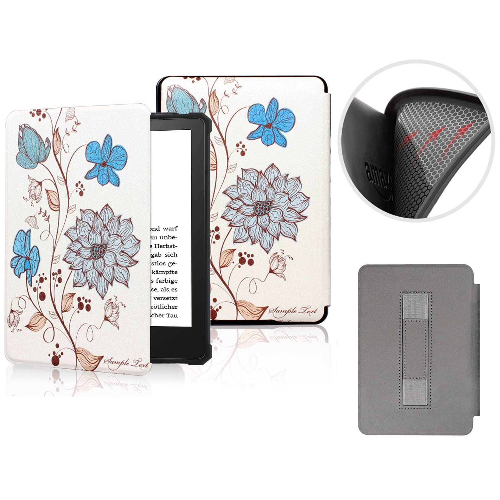 YYS Cover for Kindle Paperwhite 11th Generation 2021, All-new Case Silicone Soft Shell with Hand Strap, 6.8, 11th Generation 2021 Only