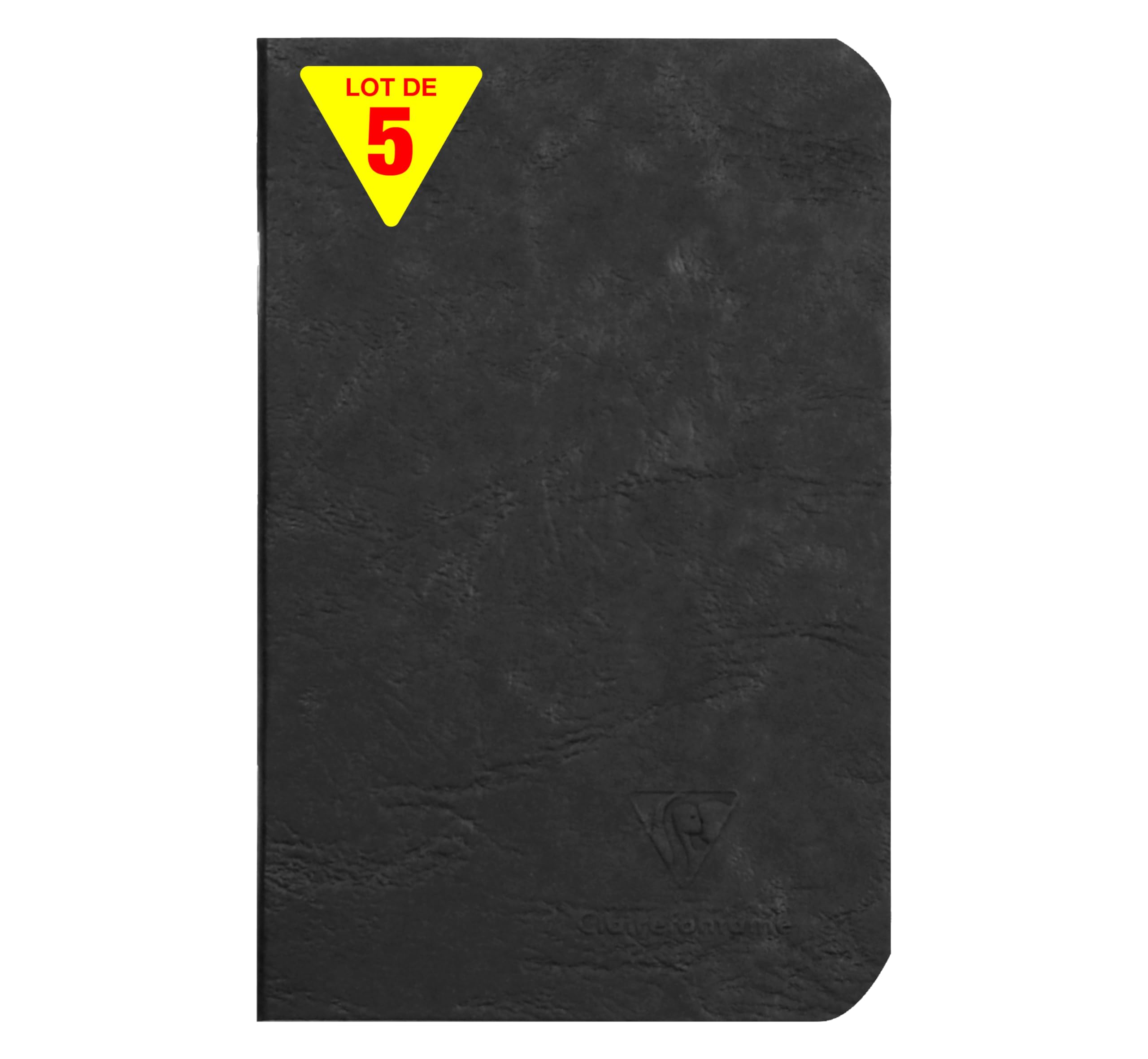 Set 5 Quaderni A5 Clairefontaine Age Bag – Righe, 96 Pagine, Carta 90 G/m², Copertina Lucida Effetto Pelle, Made In France, Riciclabile, Certificato PEFC (Tabacco)