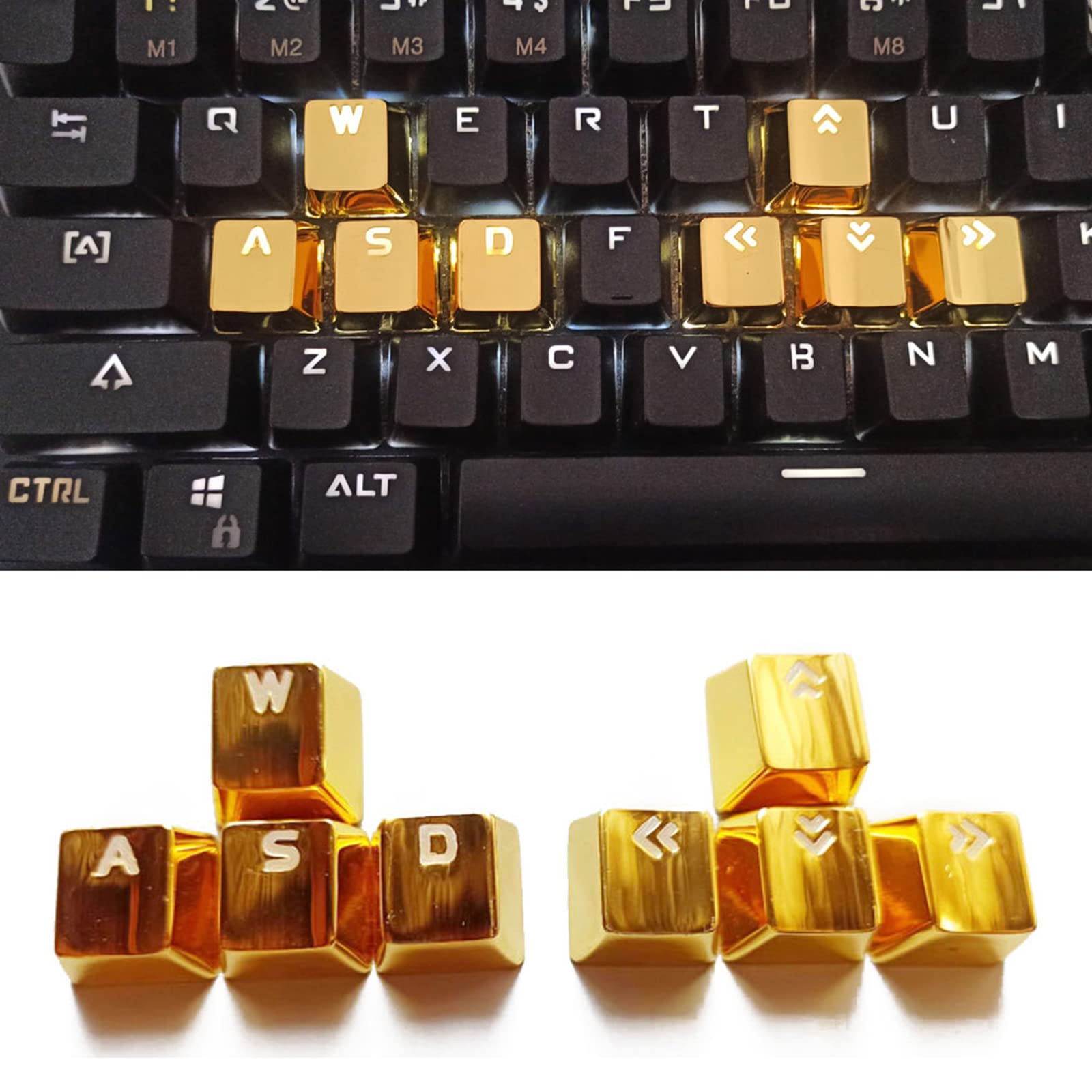 Artisans キーキャップ Amazon.co.jp: 8 キー亜鉛合金バックライト付きキーキャップ