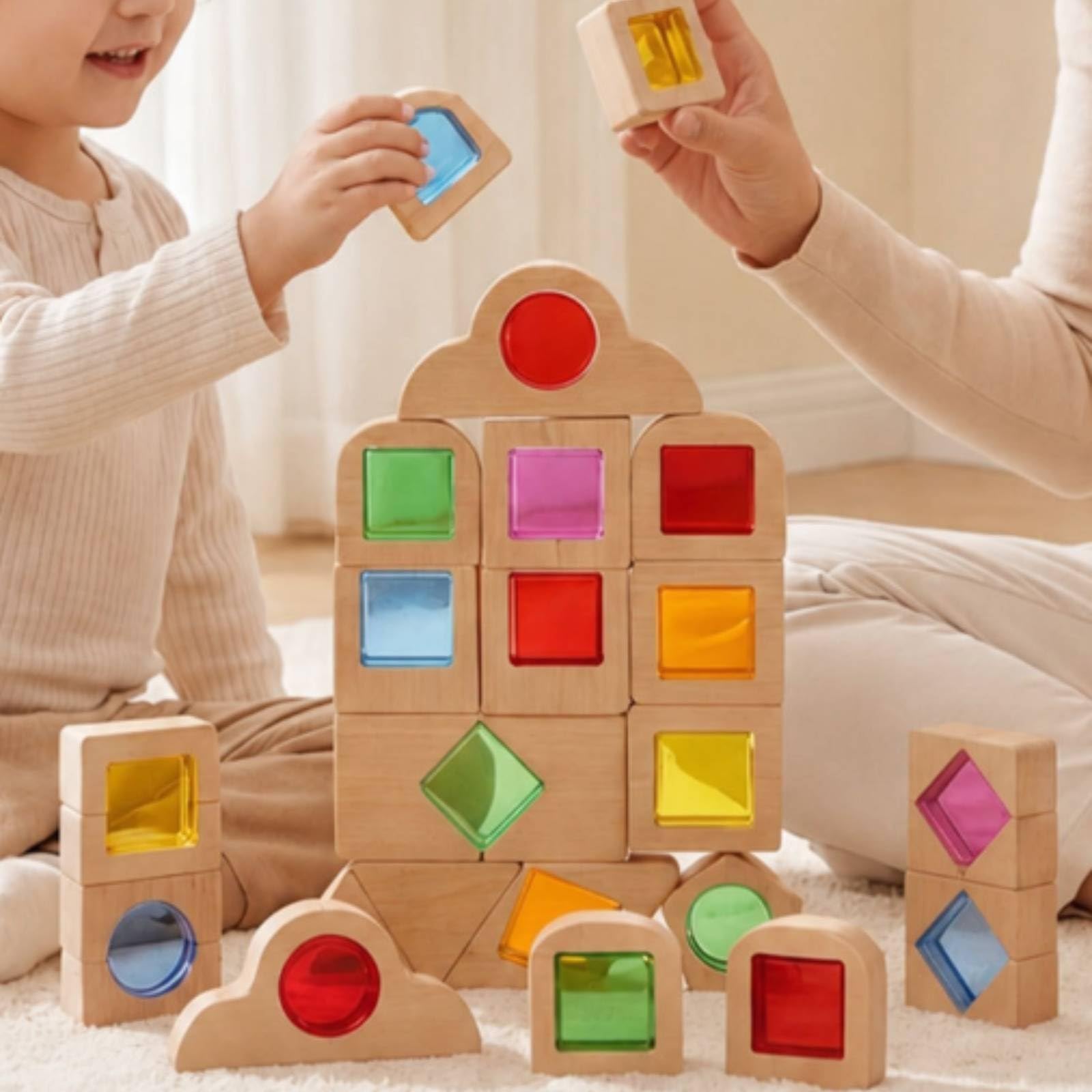 Juguete Construcción Apilable Juguete Educativo Didáctico Bloques para Niños Pequeños, Preescolar