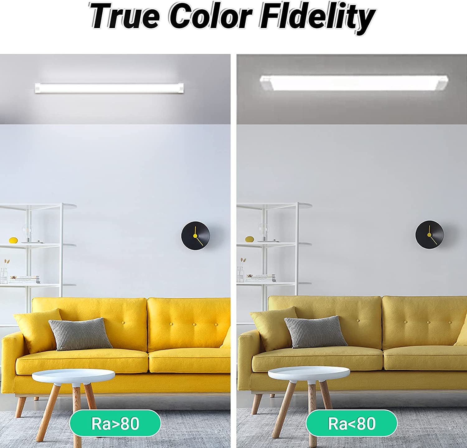 papasbox 4 Pack 40W LED Deckenleuchte Röhre Licht, 120cm 4800LM Ultraslim Tube Röhre, Neutralweiß 4000K, Lineare Lichtleiste Leuchtröhre Deckenlampe Werkstattleuchte für Garage Keller Werkstatt