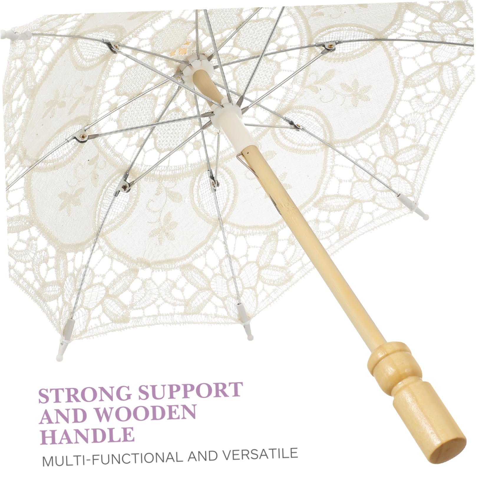 LIFKOME 10pièces Parasol Dentelle De Mariée Décoratifs pour Photographie Et Célébrations Accessoire Élégant avec De Rayon