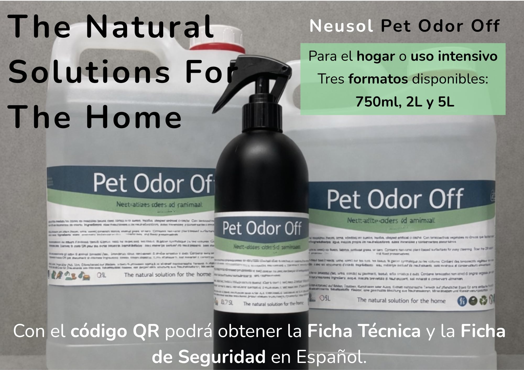Pet Odor Off – Neutralizador Olor Mascotas orina sin CLP (5L) | Para orina vómitos y residuos orgánicos Uso en suelos textiles y césped artificial Sin fragancia añadida ni pictogramas CLP