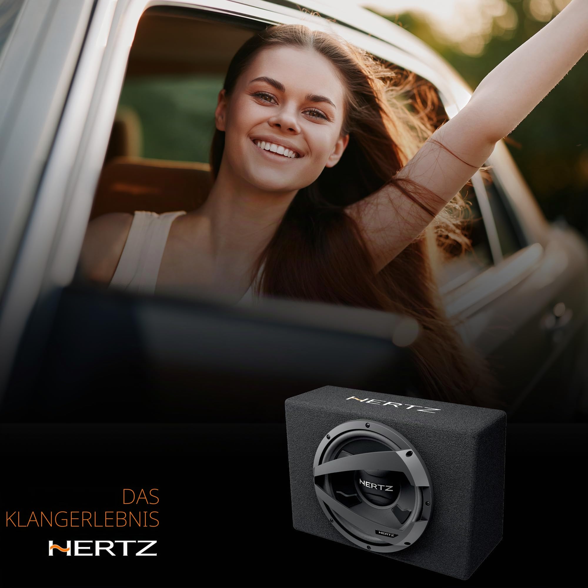 Hertz DBX 30.3 Subwoofer im Bassreflexgehäuse 300 mm, 1000 W | 12 Zoll, Polypropylen mit Glimmer, 250 W RMS, 28-300 Hz, Ferrit-Magnet