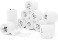 Vista 15 de OK TAPE Vendas Cohesivas Autoadherentes – 24 paquetes, 1 pulgada x 5 yardas, venda autoadhesiva no tejida para pulgar, dedo, muñeca, tobillo, cinta