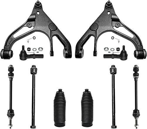 Miniatura 9 de Detroit Axle - Kit de suspensión frontal de 10 piezas para Chevy Trailblazer EXT GMC Envoy XL XUV Buick Rainier Isuzu Ascender Olds Bravada, brazos