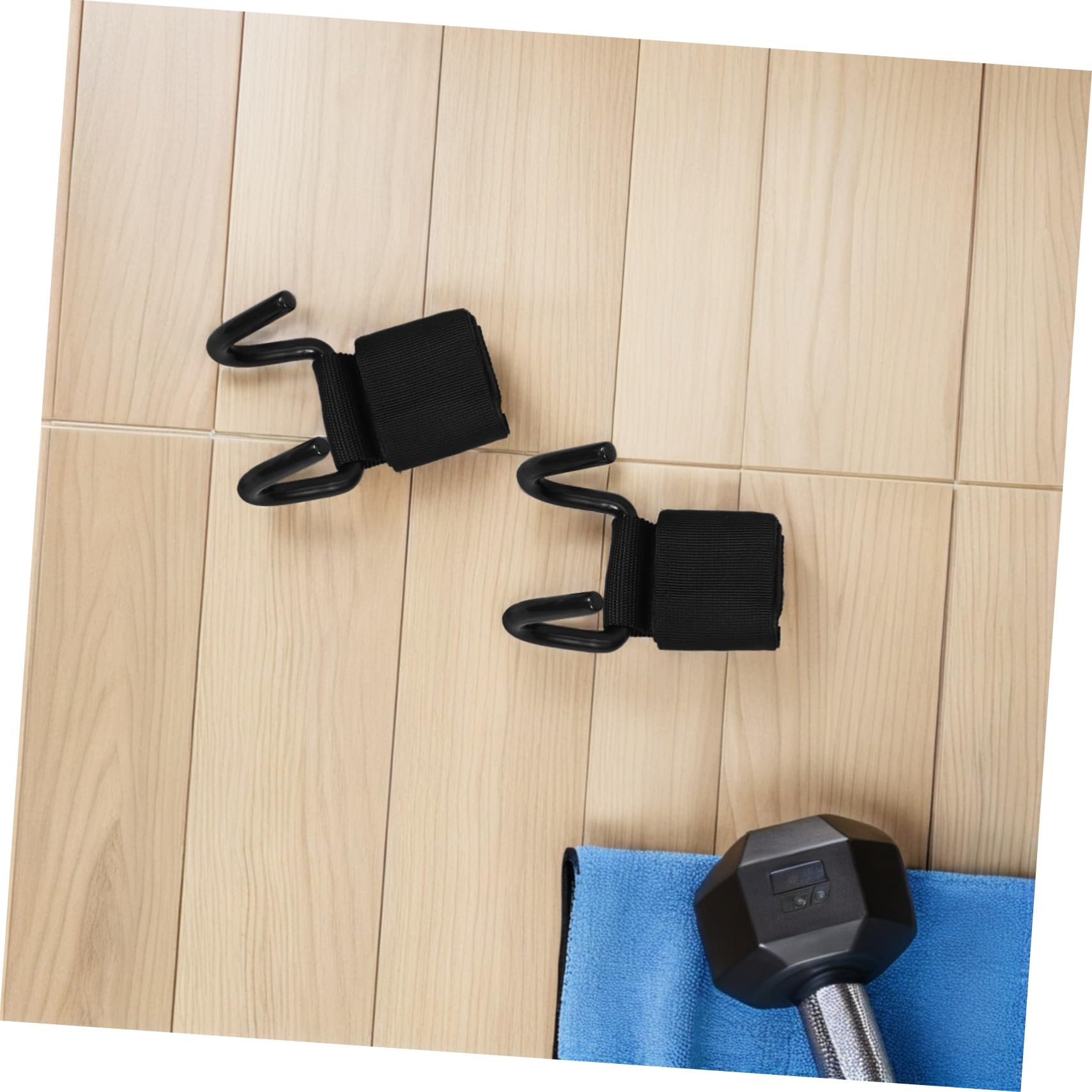 TOYANDONA Cinghie da Polso Ergonomiche Ganci per Sollevamento Pesi in Ferro e Tessuto, 2 Paia, Design Elegante per Allenamento di Forza e Workout Intenso in Palestra