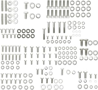 BRSUNAVOM Stainless Steel SBC Hex Bolt Kit for Chevy 265-400 Small Block Engines - 211 Pc Complete Set (Non-EFI)