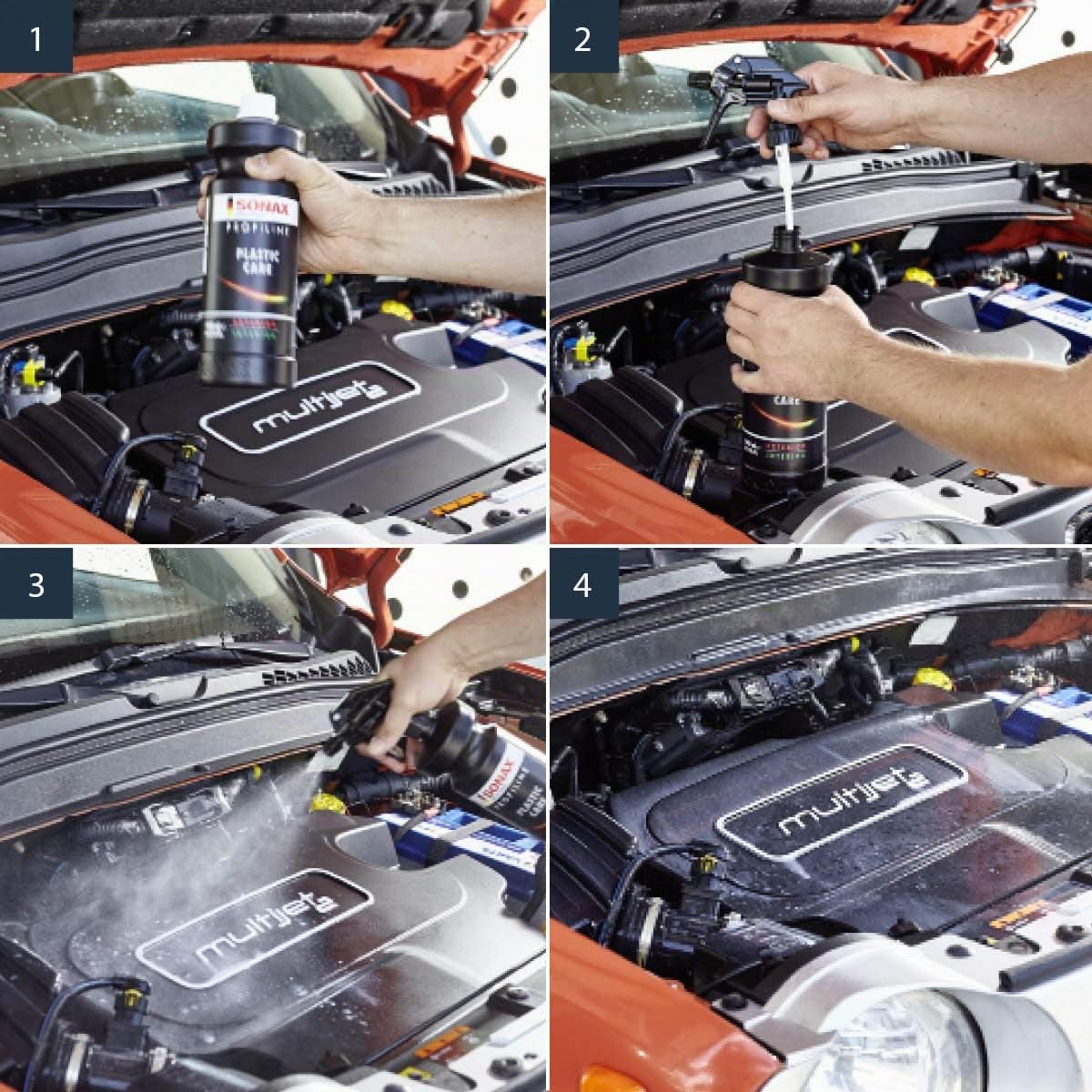 SONAX PROFILINE PlasticCare (1 Litro) - ravviva e protegge superfici in plastica. Ideale anche per la conservazione del vano motore | Art. N. 02054050