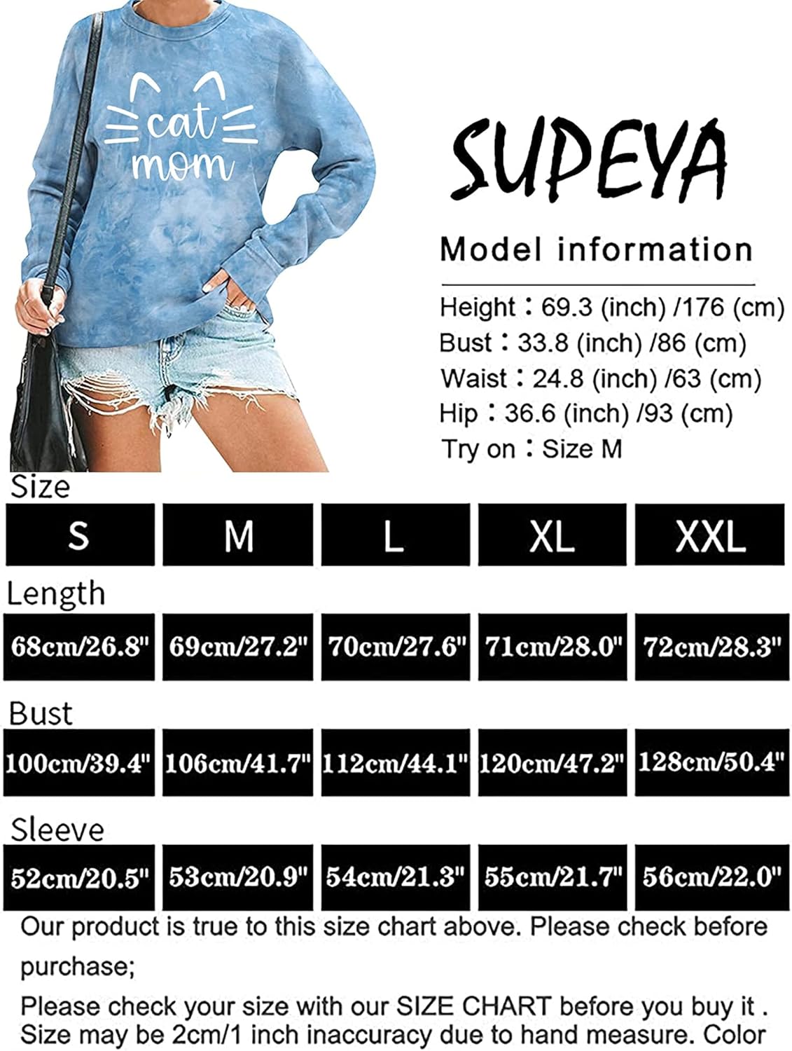 Cat Mom Sweatshirt Women Cute Cat Long Sleeve Shirts Crewneck Loose Fit Sweatshirts Fall Pullover Sweatshirt Blouse - Image 5